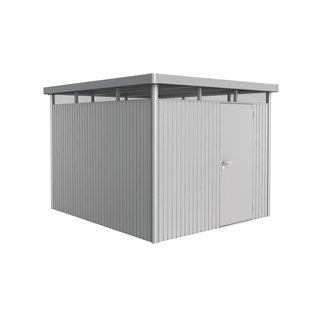 Biohort Metalen Tuinhuis Highline - Zilver Metallic - 275x315cm - Enkele Deur