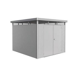 Biohort Metalen Tuinhuis Highline - Zilver Metallic - 275x315cm - Dubbele Deur
