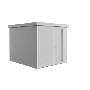 Biohort Metalen Tuinhuis Neo - Zilver Metallic - 236x292cm - Dubbele Deur