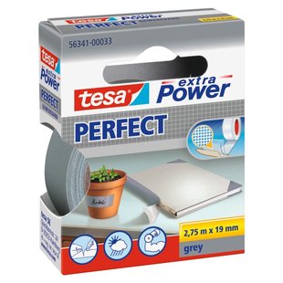 Tesa Duct Tape Extra Power Perfect - Grijs - 2,75m X 19mm