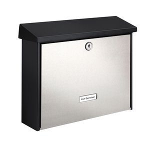 Burg Wachter Brievenbus London B+s - Staal En Rvs - Zwart - 37,7x32x11,5 Cm