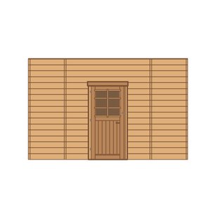 Solid Voorwand Enkele Deur Gecentreerd Hout 390cm