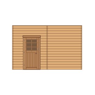 Solid Voorwand Enkele Deur Links Hout 390cm