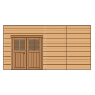 Solid Voorwand Met Dubbele Deur ‘s7746’ Geïmpregneerd Hout 480x245cm