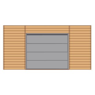 Solid Voorwand Met Sectionale Garagedeur ‘s7750’ Geïmpregneerd Hout 480 X 245 Cmt Voor Carport Basis 6x5m