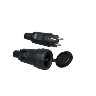 Kopp Stekker En Vergrendelbare Contrastekker Met Ra Spatwaterdicht Zwart