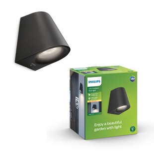Philips Wandverlichting Led Virga Zwart 3w