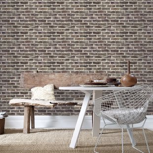 Decomode Vliesbehang Steen - Rood - Bruin - 10,05m X 53cm