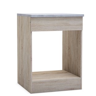 Paprika Kast Voor Oven 60cm Geborsteld Eik Melamine