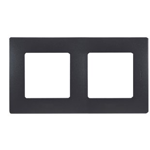 Legrand Afdekplaat 2-voudig Verticaal/horizontaal Niloe Antraciet