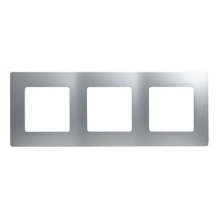 Legrand Afdekplaat 3-voudig Verticaal/horizontaal Niloe Aluminium