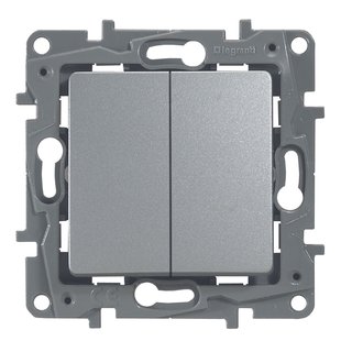Legrand Wisselschakelaar Niloe Inbouw Aluminium