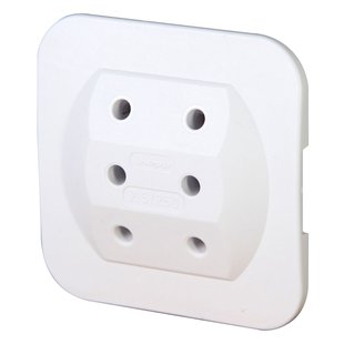 Kopp Stekker Adapter Euro 3-voudig Wit