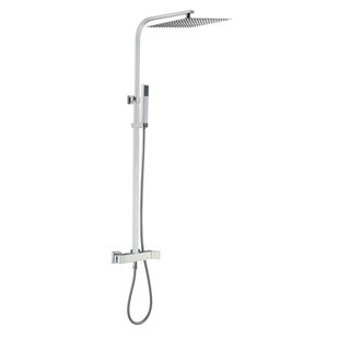 Essebagno Regendouche Kiara - Zonder Kraan - Chroom - Vierkant - Waterbesparend