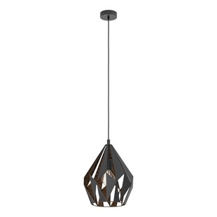 Eglo Hanglamp Carlton Zwart Koper E27