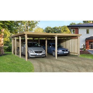 Weka Dubbele Carport 618 Gr.2 576x591cm