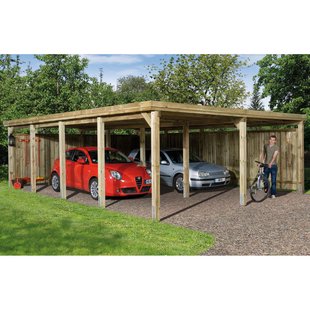 Weka Dubbele Carport 618 Gr.3 576x784cm