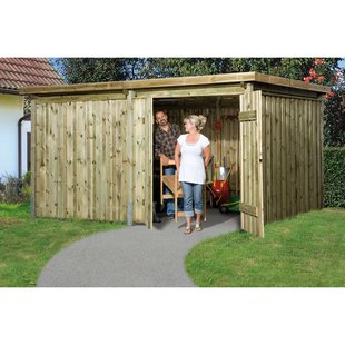 Weka Tuinhuis 607 - Geïmpregneerd - Enkele Deur - 214x389cm - M³