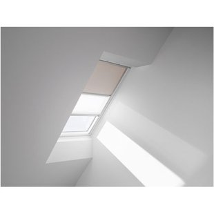Velux Verduisterend Rolgordijn Met Plisse Dfd Sk10 1085s Beige / Wit