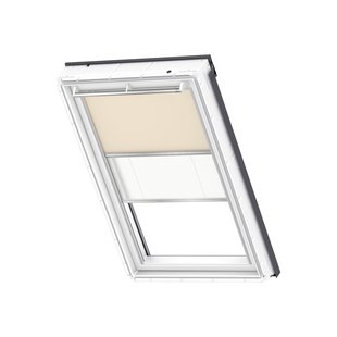 Velux Duo Verduisterend Dakraam Rolgordijn Met Plissé Pk10 4556s Cappuccino