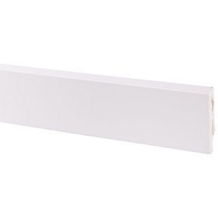 Hoge Plint - Mdf - Gegrond - Wit - 244cm - 18x79mm
