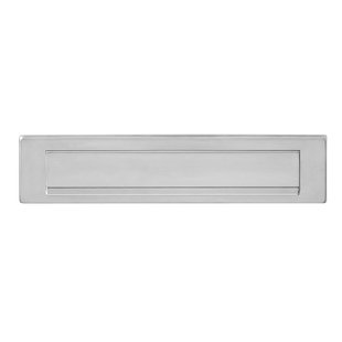 Intersteel Brievenbusklep Met Regenrand - Staal - Rvs Geborsteld - 35x9,5x2,5cm