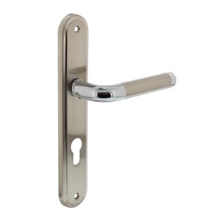 Intersteel Deurkruk Op Schild Agatha - Zamak - Mat Nikkel Chroom - Cilindergat - Afstand 72 Mm