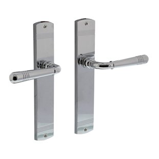 Intersteel Deurkruk Op Schild Helena - Messing - Chroom - Blind - Schild 150x70 Mm