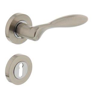 Intersteel Deurkruk Op Rozet George - Metaal - Mat Nikkel - Sleutelgat - Ø 52 Mm