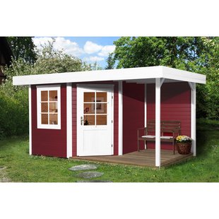 Weka Tuinhuis Met Overkapping 213 Type A Gr1 Rood 238x396cm