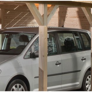 Weka Achterwand Carports Hout 28mm