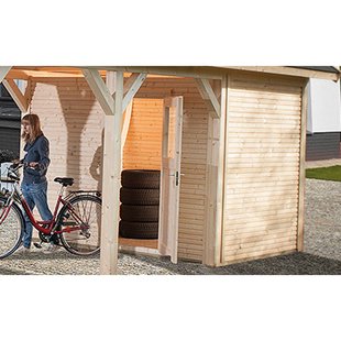 Weka Berging Voor Carport 614 Gr.2 Eiken 270x181cm