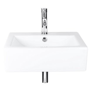 Keramiek Wit - Kraan Gebogen Chroom - 52 X 41.5 X 15.5 Cm