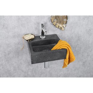 Fonteinset Luxor Natuursteen Wasbak Zwart 38 X 14 X 8 Cm