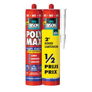 Bison Montagekit Poly Max High Tack Express White Crt