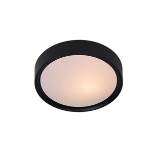 Lucide Plafondlamp Lex - Zwart - 25cm - E27