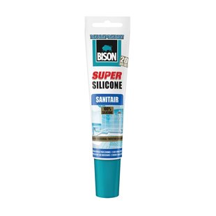 Bison Siliconenkit Super Silicone Sanitair Transparant 150ml