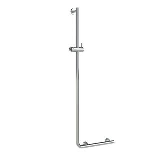 Tiger Boston Comfort & Safety Wandbeugel Met Douchestang Rvs Gepolijst - Links