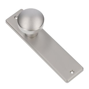 Ami Deurkruk Op Schild Knop Recht - Aluminium - Blind - Schild 178x43 Mm