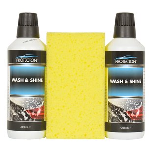 Protecton Autoshampoo Wash & Shine Set 2 X 500ml Met Spons