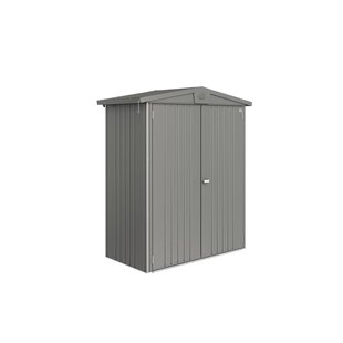 Biohort Metalen Tuinhuis Europa - Kwartsgrijs Metallic - 172x84cm - Dubbele Deur