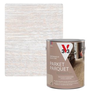V33 Hardwaxolie Parket Extra Wit Mat 2,5l