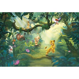 Lion King Fotobehang Jungle - Groen - 2,54m X 368cm