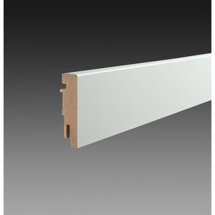 Mac Lean Hoge Plint Classic Robuust - Wit - 240cm - 18x75mm