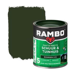 Rambo Pantserbeits Schuur & Tuinhuis Dekkend Zijdeglans 1131 Bosgroen 0,75 Ltr
