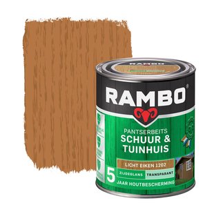Rambo Pantserbeits Schuur & Tuinhuis Transparant Zijdeglans 1202 Lichteiken 0,75 Ltr
