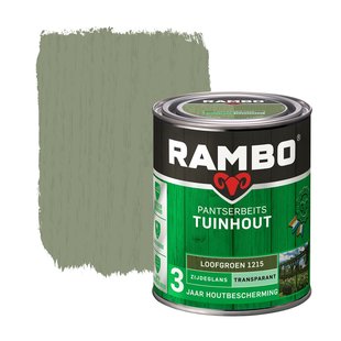 Rambo Pantserbeits Tuinhout Transparant Zijdeglans 1215 Loofgroen 0,75 Ltr