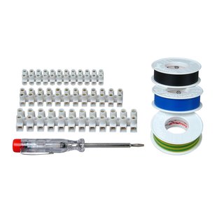 Koopmans Elektroinstallatie-aansluitset: Spanningsschroevendraaier + Kroonsteen + Isolatieband