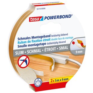 Tesa Montageband Powerbond - Binnen - Wit - 5m X 9mm