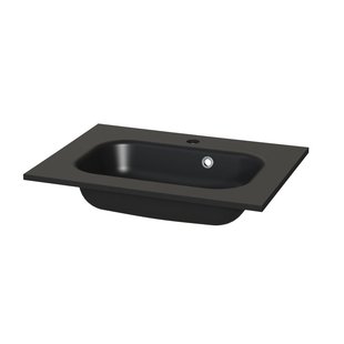 Tiger Wastafel S-line Oval 60cm Mat Zwart